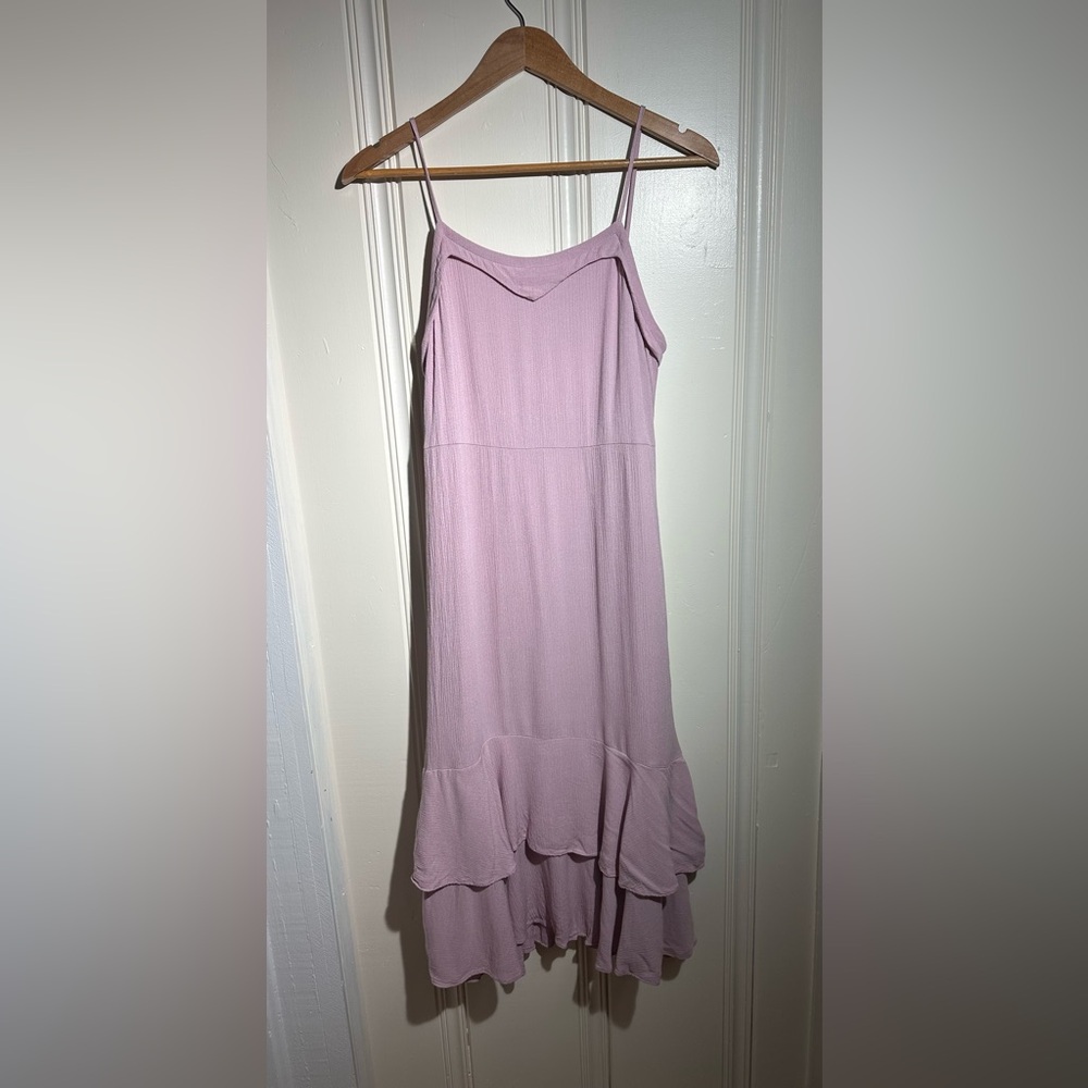 LC Lauren Conrad lilac Sundress with Ruffled bottom | size Small